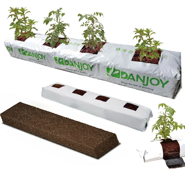 

Greenhouse Low EC coco peat block vegetable tomato grow bags for agriculture, White