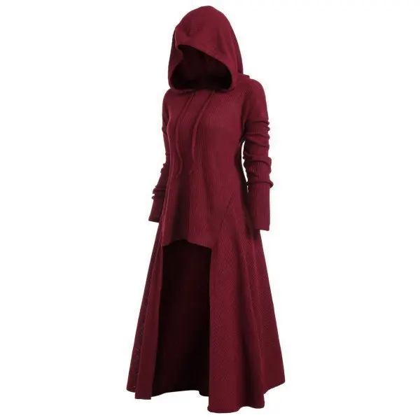 

Women's plus size hooded casual dresses loose elastic solid color jacket casual dresses long sleeve dress, 4 colors