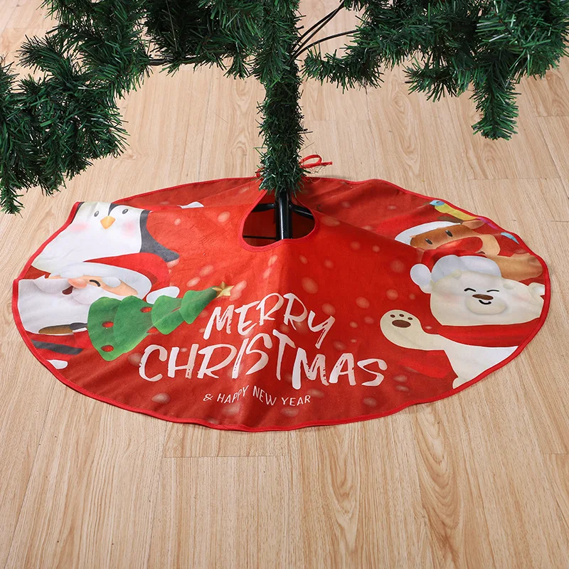 Factory Wholesale Christmas Tree Mat With Snowflake SnowmanChristmas Tree Skirt for Christmas Decorations