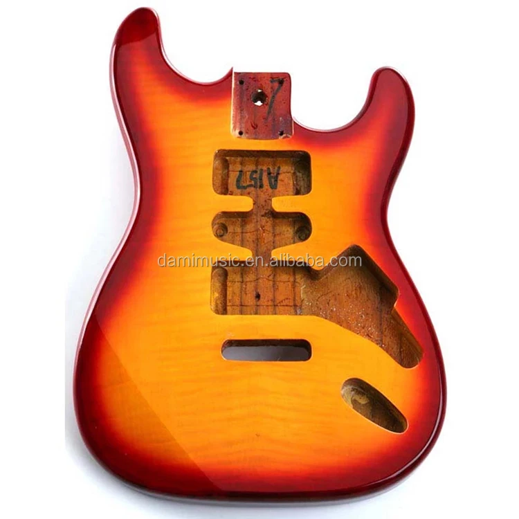 Basswood With Quilted Maple Top Tl Electric Guitar Body Barrel