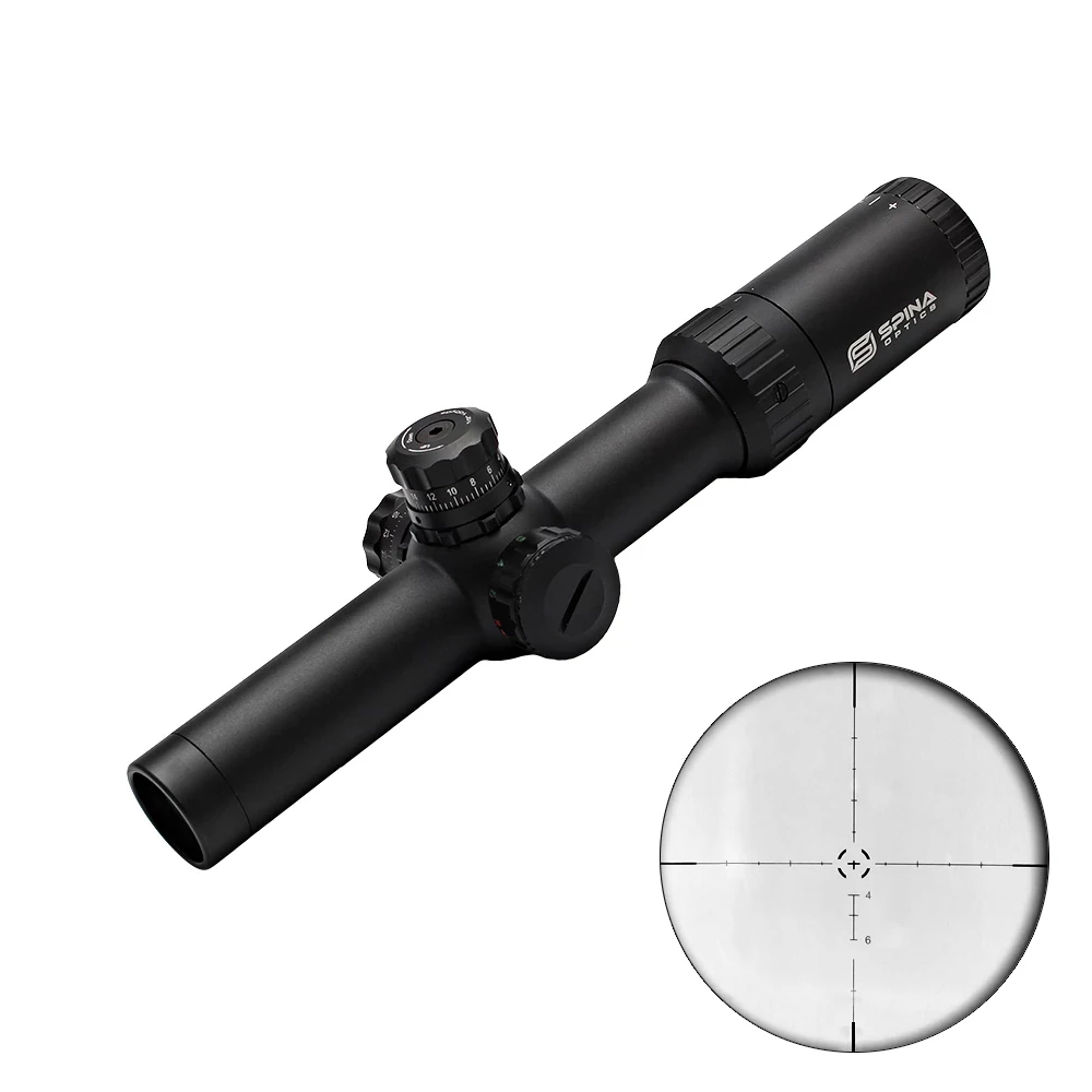 

OPTICS DF 1.5-5x24 Air Rifle Hunting Optical Scope Red and Green Illuminated Collimator Riflescope Sight with Rail Mounts, Black