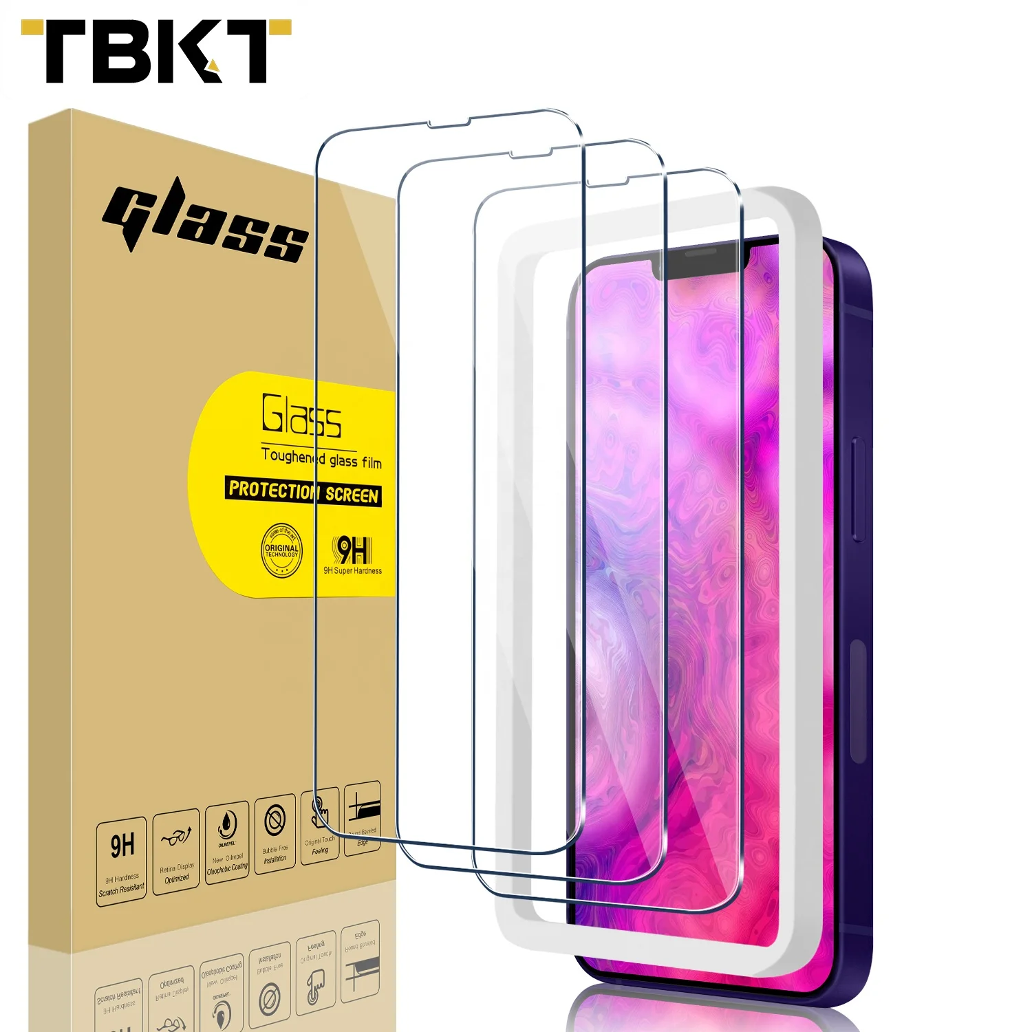 

Amazon Top Seller 2.5D HD Clarity Full Glue High Transparent Tempered Glass Screen Protectors For iPhone 13 6.1