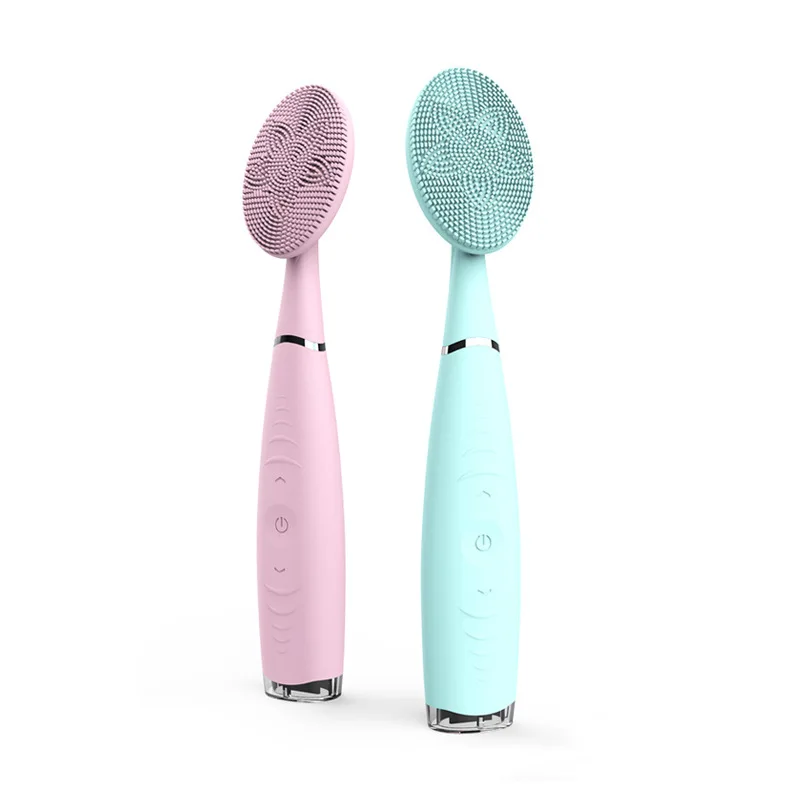 

IFINE BEAUTY Vibration Anti-Aging Gentle Skin Clean Massage Hand-Held Electric Silicone Cleansing Instrument Brush, Blue,pink