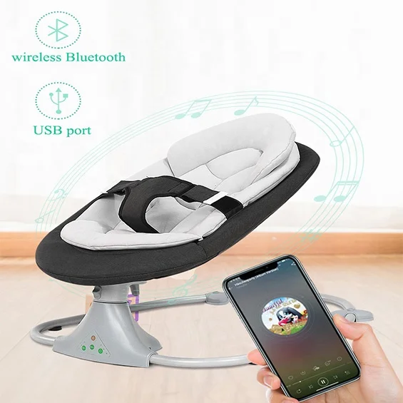 

Yokids automatic baby swing indoor baby bouncer with canopy, Grey, grey+pink,grey+black