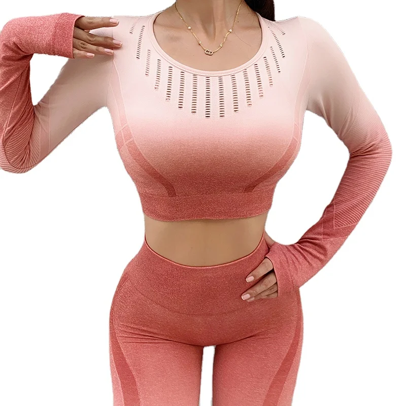 

Manufacturer Sports Yoga Gym Stretch Top Compression Workout Athletic Long Sleeve Shirt fitness & yoga wear, 4 colors