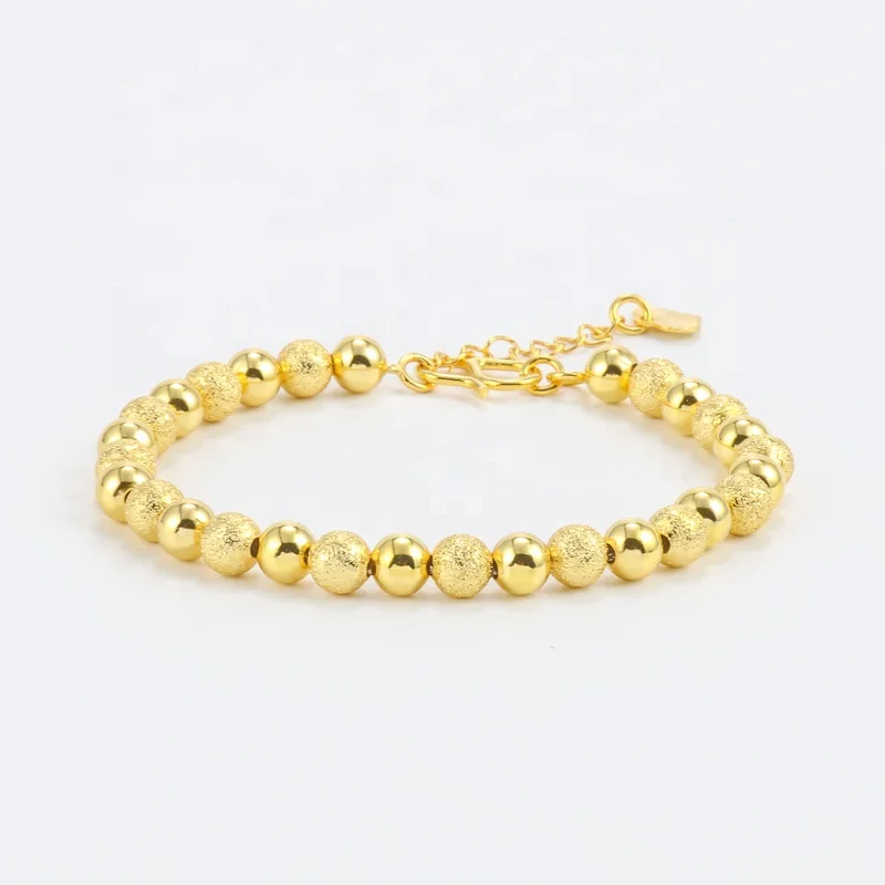 

2022 Aiwei High Quality Chain Bracelets&Bangle Bead Pendant Gold Plated Jewelry Bracelet For Women, Picture shows
