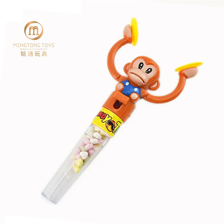 プロモーションギフト素敵な猿プラスチックシンバル砂糖スティック子供のおもちゃキャンディー Buy おもちゃキャンディー 食玩 子供食玩 Product On Alibaba Com