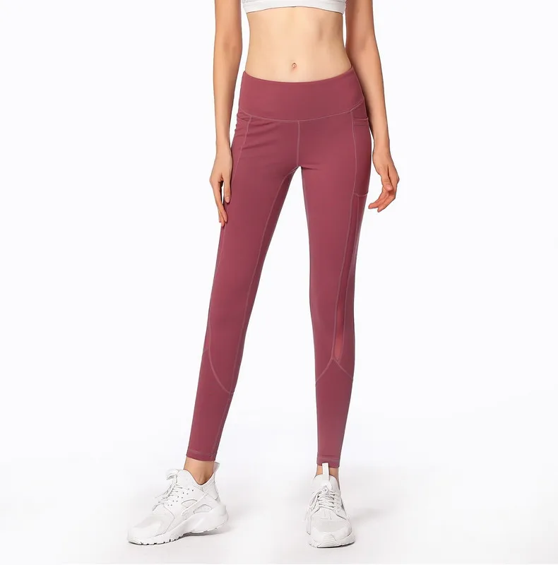

2021 Solid Color Yoga Pants Running Fitness Pants Women High Waist Hip Lift Yoga Workout Sweat Cropped Pants Women