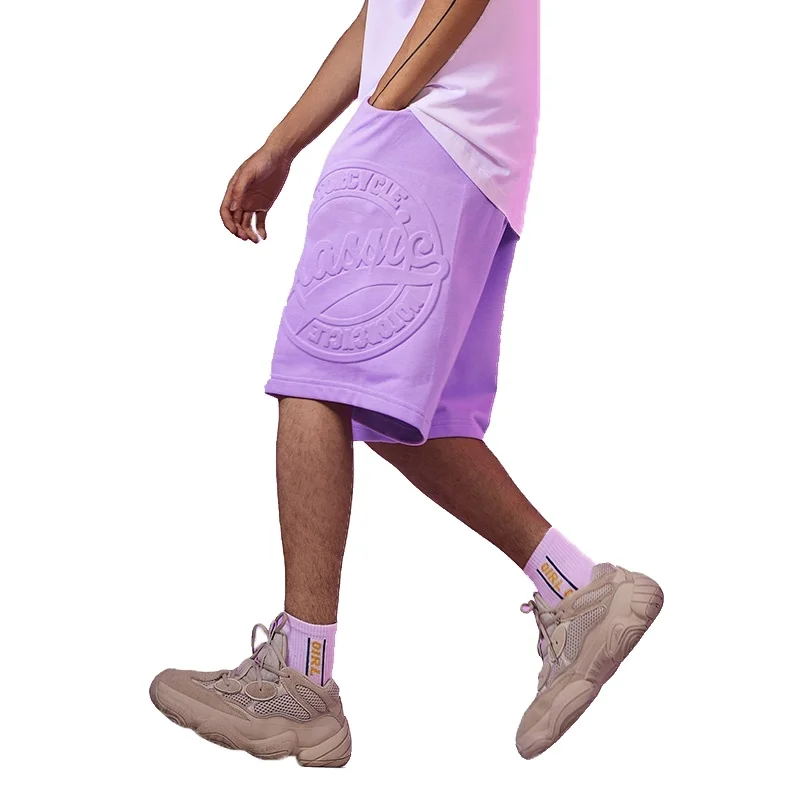 

Embossed 3d Boy's Mens Sweat Shorts Cotton Basketball High Waisted Girls' Plus Size Hot Gym Cotton Men Shorts, Customized colors