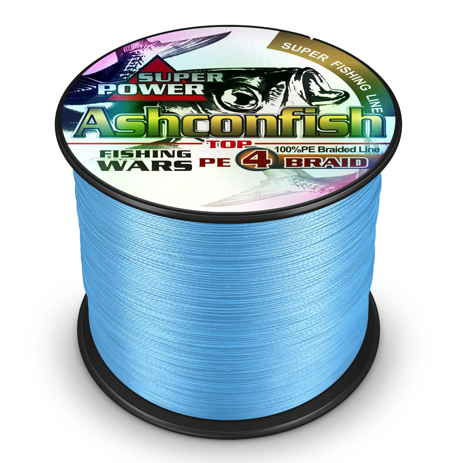 Manufactory Wholesale Light Blue X4 Braided OEM ODM 100- 5000 Meter  PE Braided Fishing Line