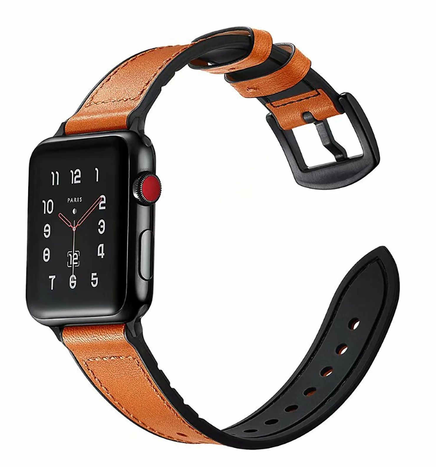 

Amazon Hot Selling Genuine Leather Watch Strap Band for Apple Watch 1 2 3 4 5 6 SE, For Apple Watch Band, Black ,blue,white,pink,yellow,orange.gray,brown