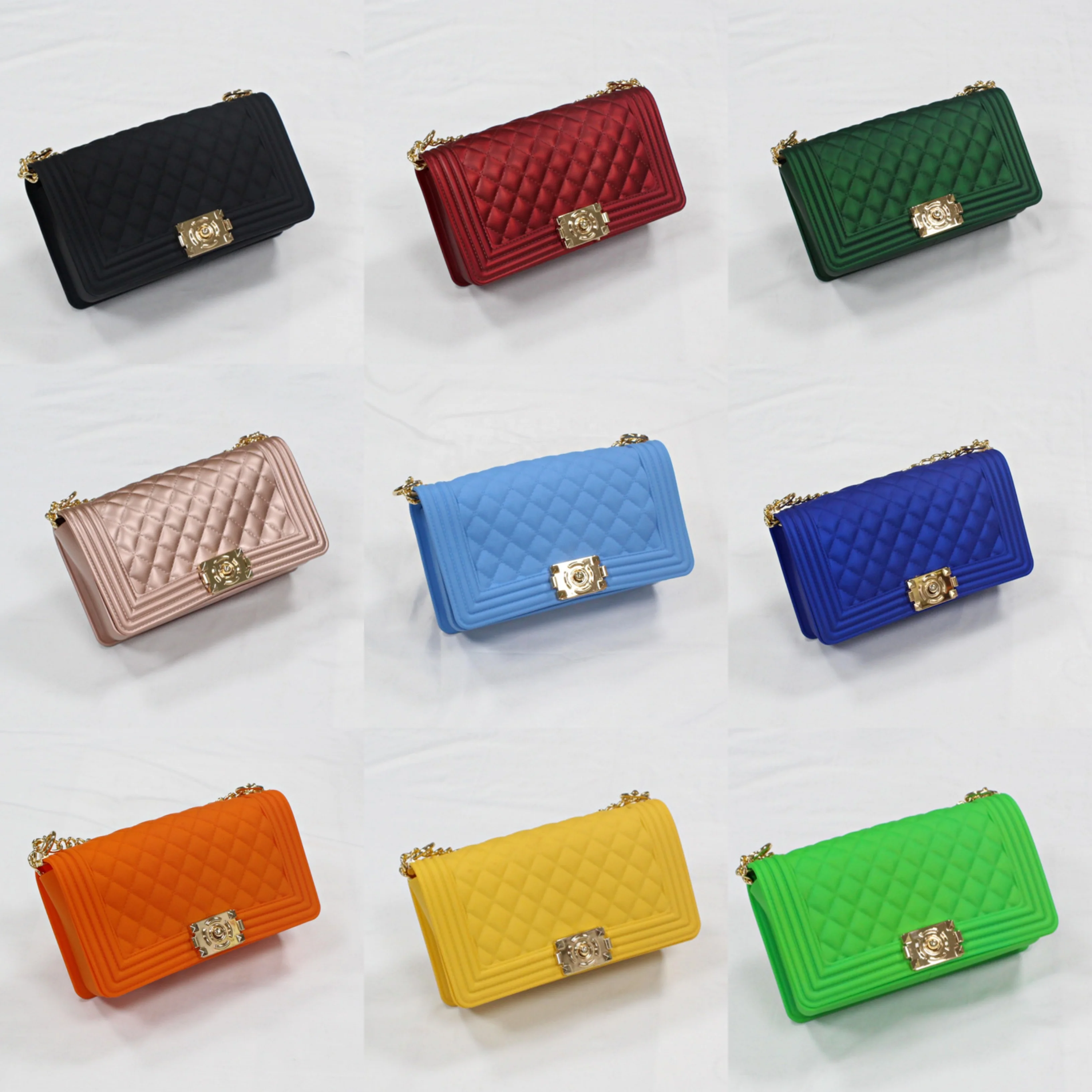 

Fashion matte PVC jelly red purse women crossbody hand bags luxury female designer famous brands handbags ladies