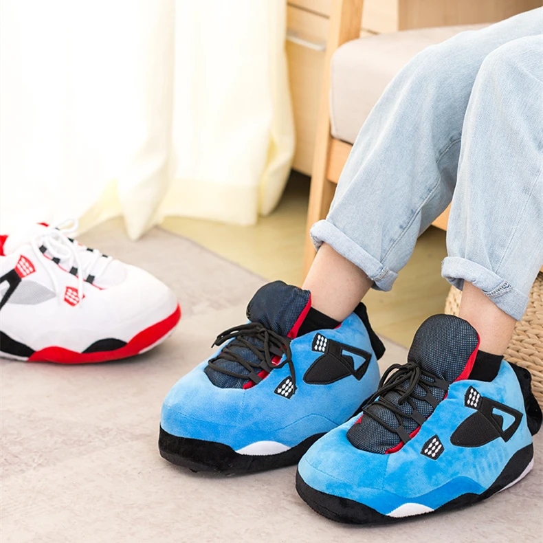 

2021 Home Plush Multi designs Yeezy Slippers Men Winter Cotton Yeezy Shoes Warm Women Male Foam Sneakers, 2 colors