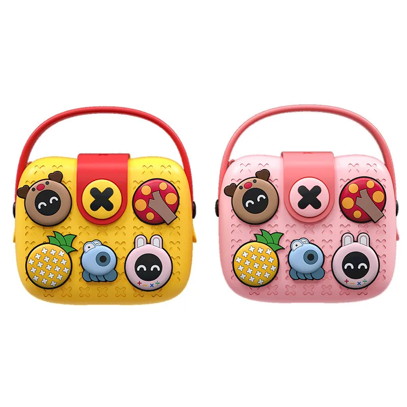 

Kids Girls Sling Bag with Adjustable Nylon Strap Children Handbag Baby Small Key Wallet Coin Bag Cartoon DIY Cross-body Bag Gift, Pink/yellow
