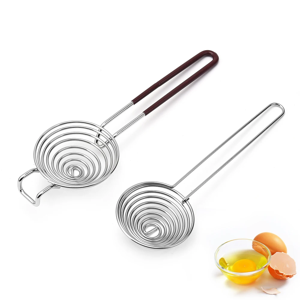 

Kitchen tools stainless steel egg white and yolk separator with long handle