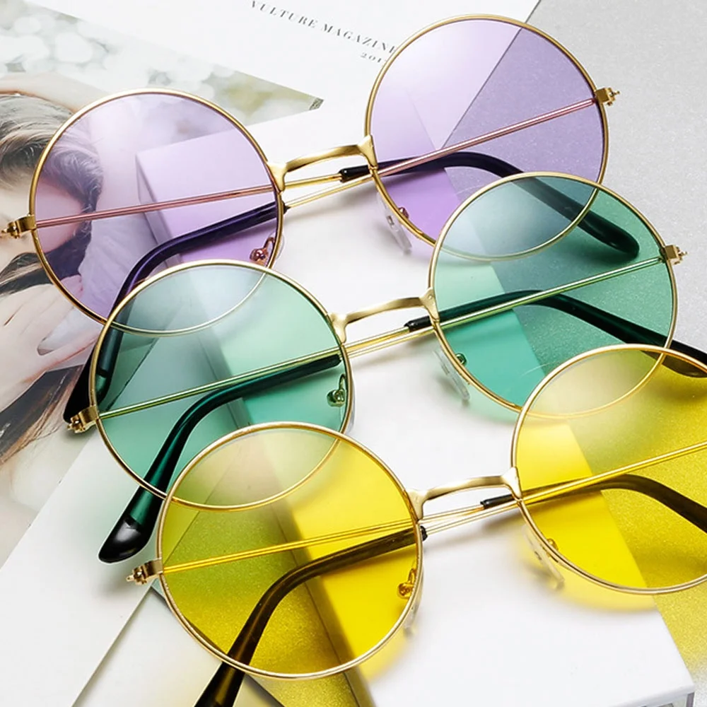 

Wholesale Retro Round Circle Women Sunglasses, 8 colors