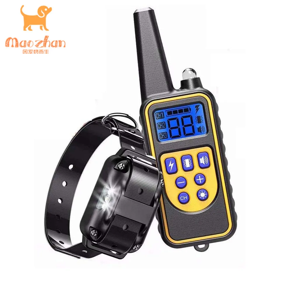 

MZ-880 Dog Training Collar with Remote 875 Yards Waterproof and Rechargeable 100 Levels Shock Collar for Dogs