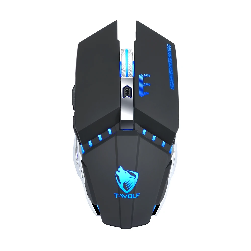 

Amazon hot sale high quality wireless mechanical gaming mouse 7-color breathing light LED mouse, Black, white, gray, galaxy