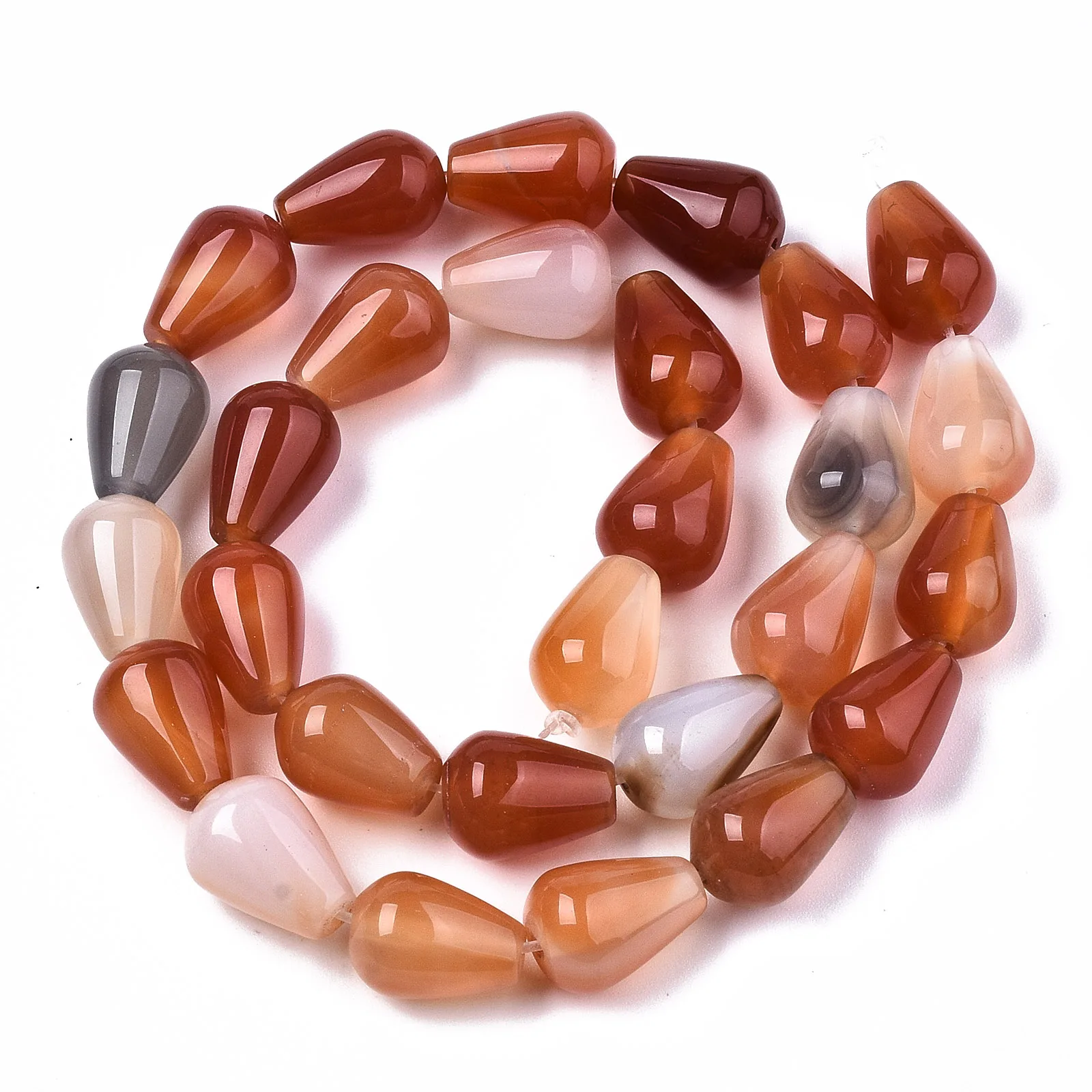 

PandaHall Teardrop Chocolate Natural Red Agate Carnelian Beads