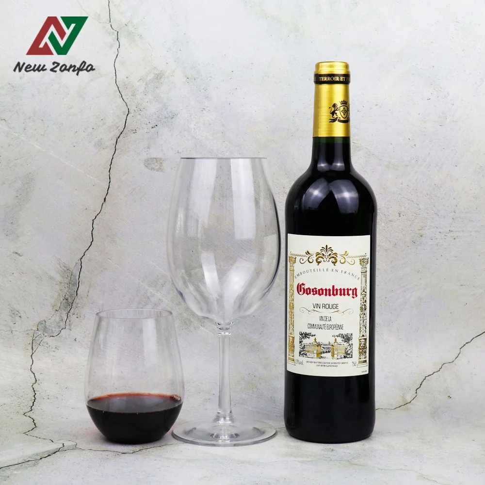
Factory Wholesale Custom Wine glasses 100% Tritan Plastic Unbreakable Wine Glass 