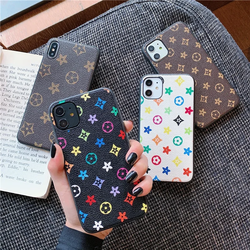 

2022 new fashion brand designer luxury leather tpu back cover phone case for iphone 13 12 pro 11 xs max xr 6s 7 8plus