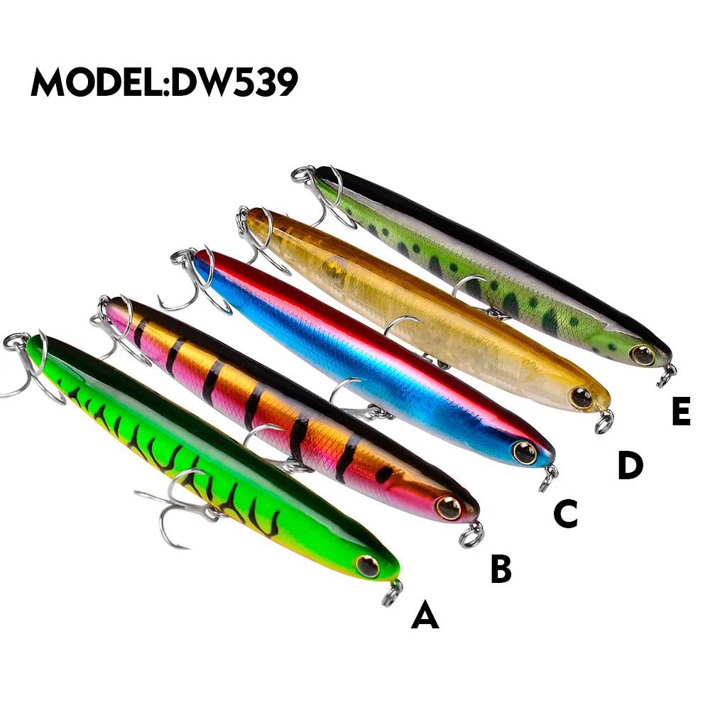 

OEM 11cm 13g Fishing Lure Cebo De Pesca 5 Color Plastic Hard Bait Isca Artificial Bionic Fishinglure Floating Bass Fishing Bait, 5 colors as showed