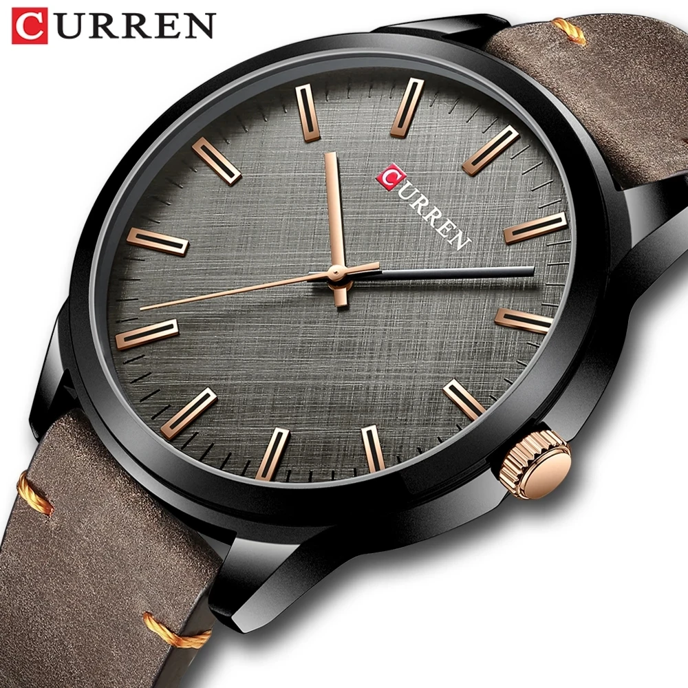 

CURREN 8386 Watch Mens New Simple Leather Watches Men Wrist Gentleman Military Quartz Wristwatches Clock Relogio Masculino, 5-colors