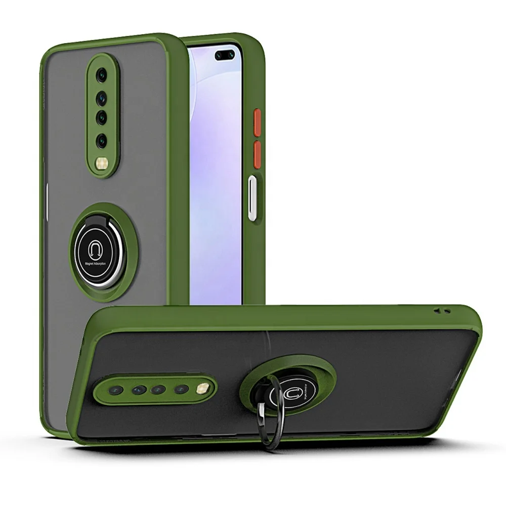 

Matte 360 Ring Stand TPU PC Handphone Phone Case Cover for Xiaomi Redmi K30 Mi 9 Pro Lite CC9 CC9e 9T 8 8A K20 7A Note Y3 SE 10