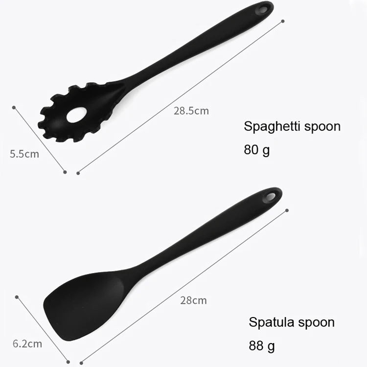 Bpa Free Dishwasher Safe Silicone Spatula Set Heat Resistant Cooking