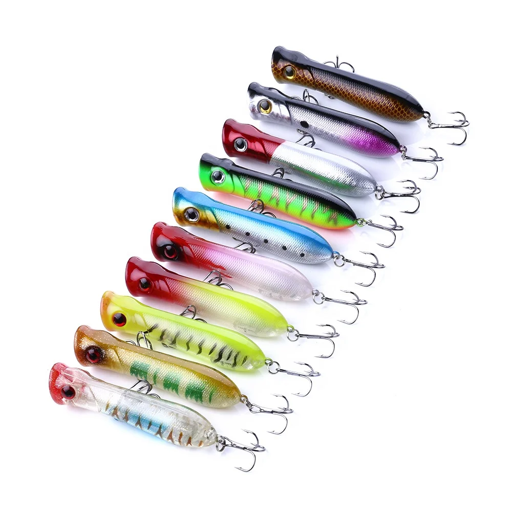 

8cm 11g fishing bait topwater popper lure offshore popper fishing lure, 10 colors