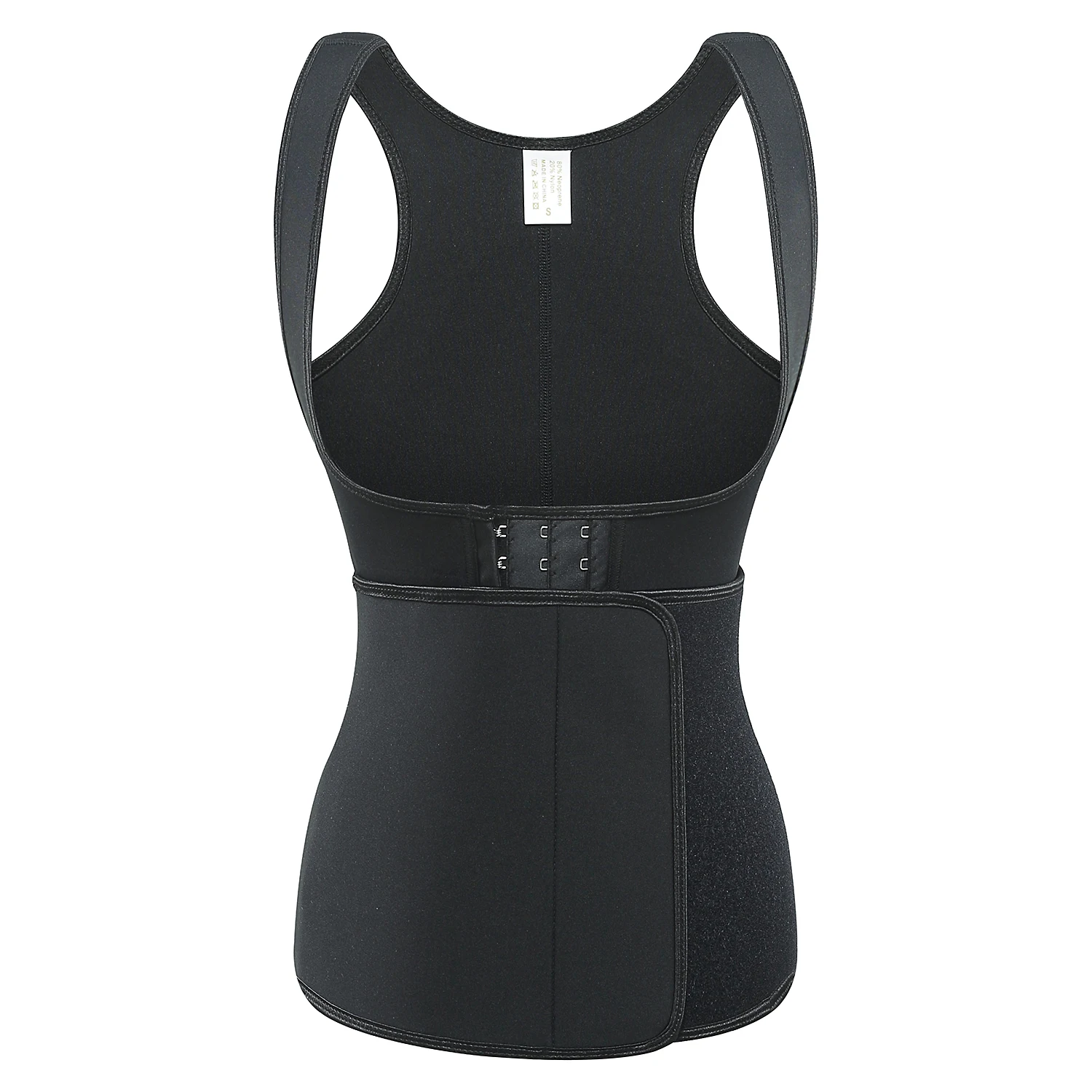 

neoprene best adjustable detachable fit gym high quality fitness body shaper sweat waist cincher underburst waist trainer, Black