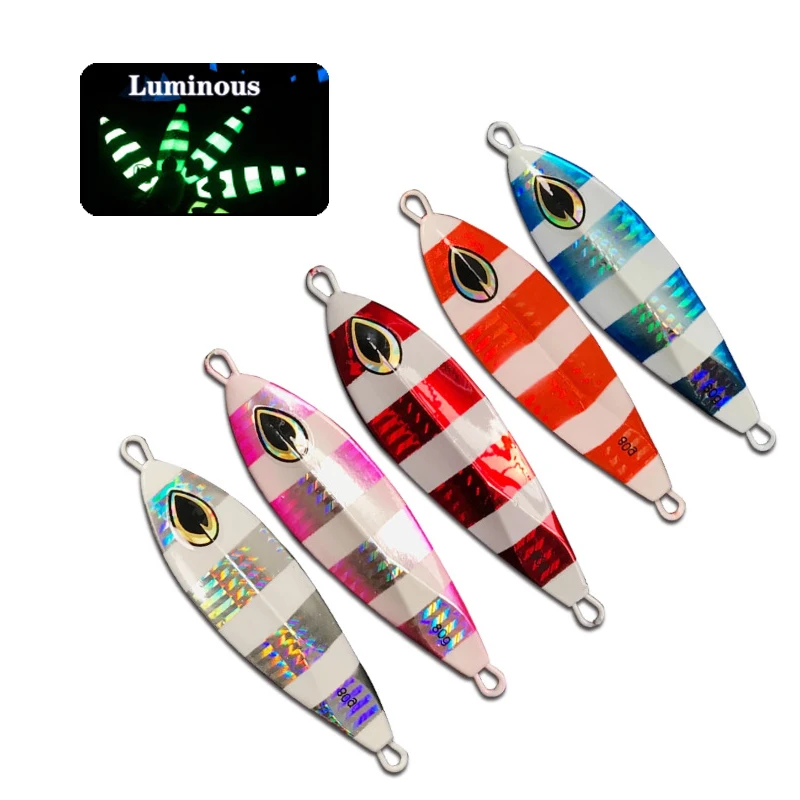 

High Fishing Lead 40g 80g 100g 150g 250g Flat Fall Slow Jig Slow Metal Jigging Lure, 5 colors