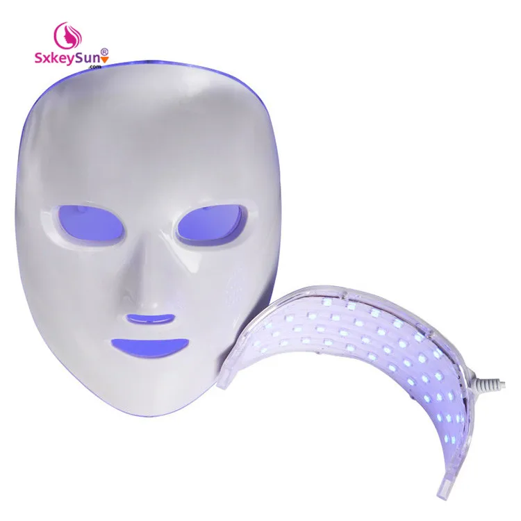 

7 colors photon acne treatment led light therapy pdt facial neck mask skin rejuvenation