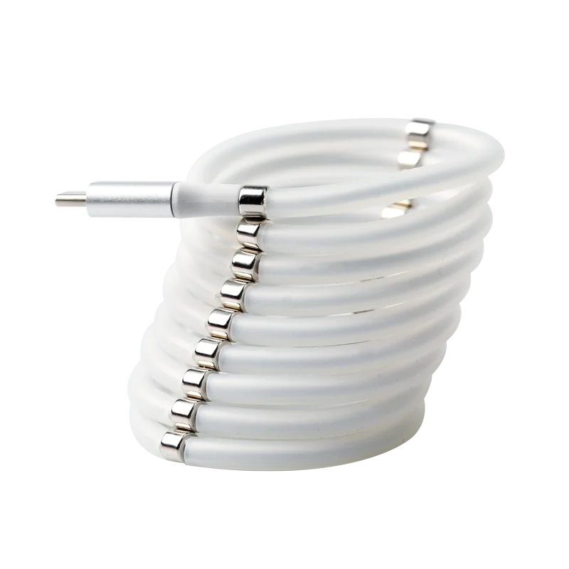 

supercalla charger self winding supercalla magnetic micro usb charging cable, White