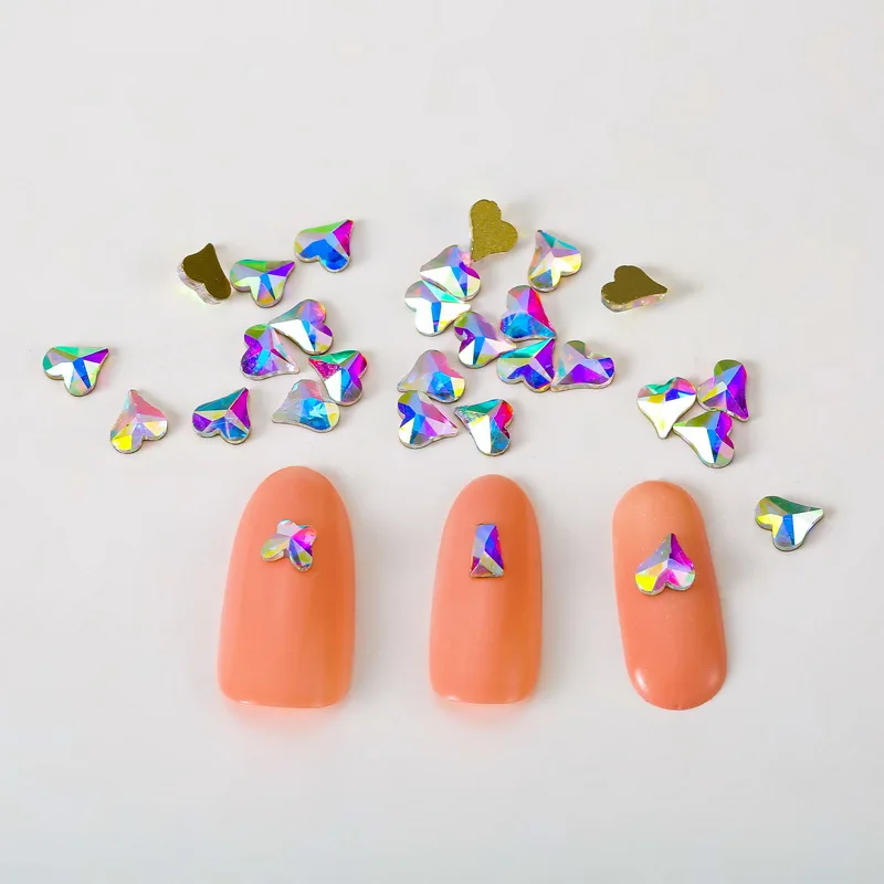 

various shapes transparent crystal AB color Non Hotfix Rhinestones bling Nail Rhinestone