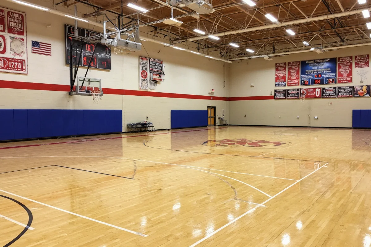 how long is a high school basketball court
