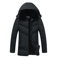 

Factory Direct men's cotton-padded coat with hat fashion Winter long coat