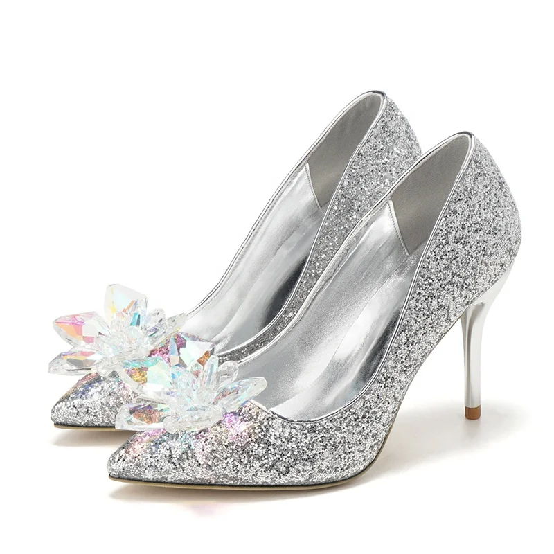 

beautiful crystal rhinestone glitter bling wedding party bridal high heel dress shoes, Ivory/white
