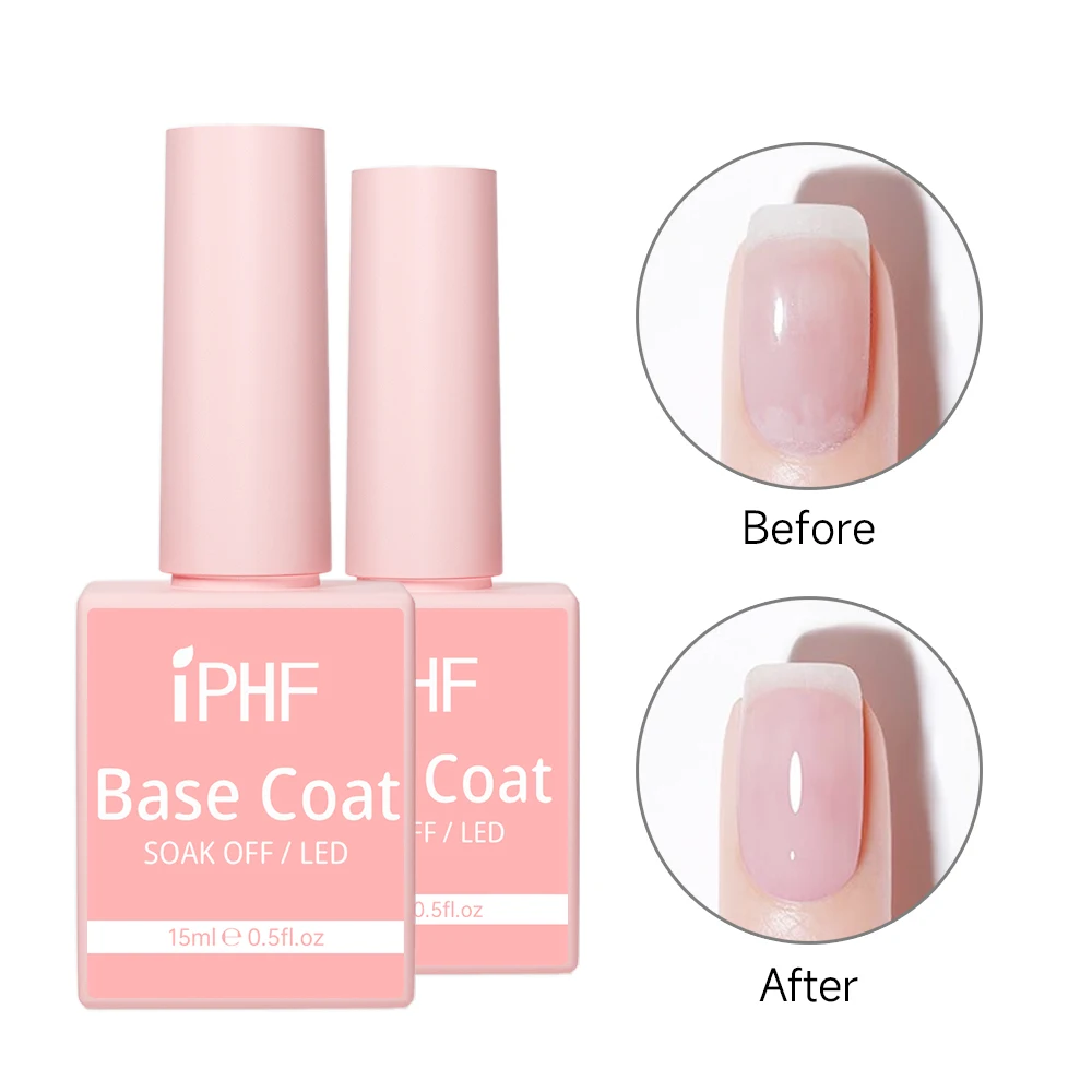 IPHF Rubberized Base Coat Hema Free Gel Base And Top Coat Nail Polish Soak Off Base Coat