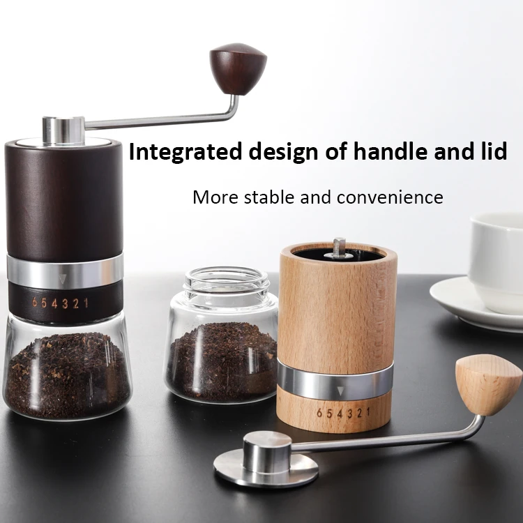 Coffee Grinder,Manual Hand Coffee Burr Mill Grinder With Adjustable Setting,Whole Beans Conical