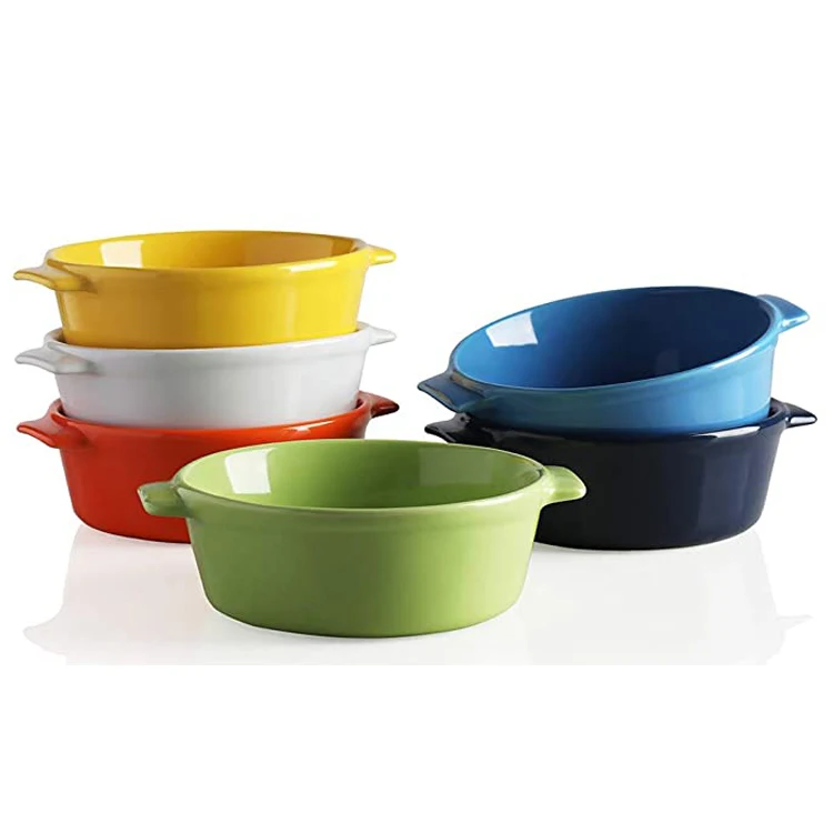 Wholesale Multicolored Porcelain Ramekin Ice Cream Bowl Microwave Safe