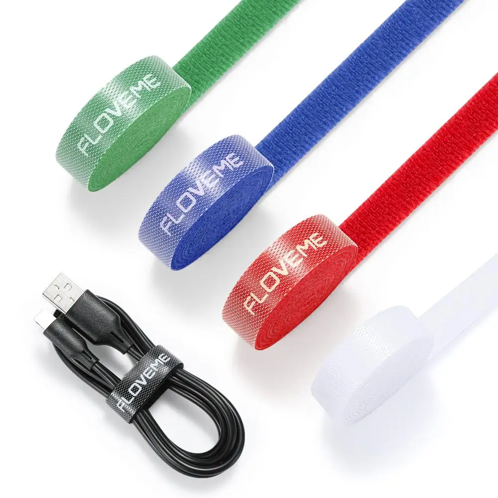 

Free Shipping 1 Sample OK Reusable 1M Nylon Wire Cord Management Usb Earphone Mouse Cord Protector Office Desk Cable Organizer