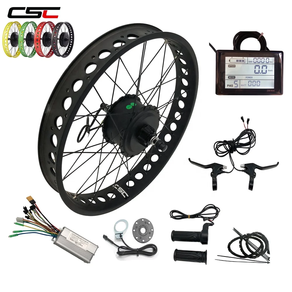

CSC Fat Beach Fat wide Tyre electric bike kit 36V 250W 350W 500W for snow bicycle conversion with big display