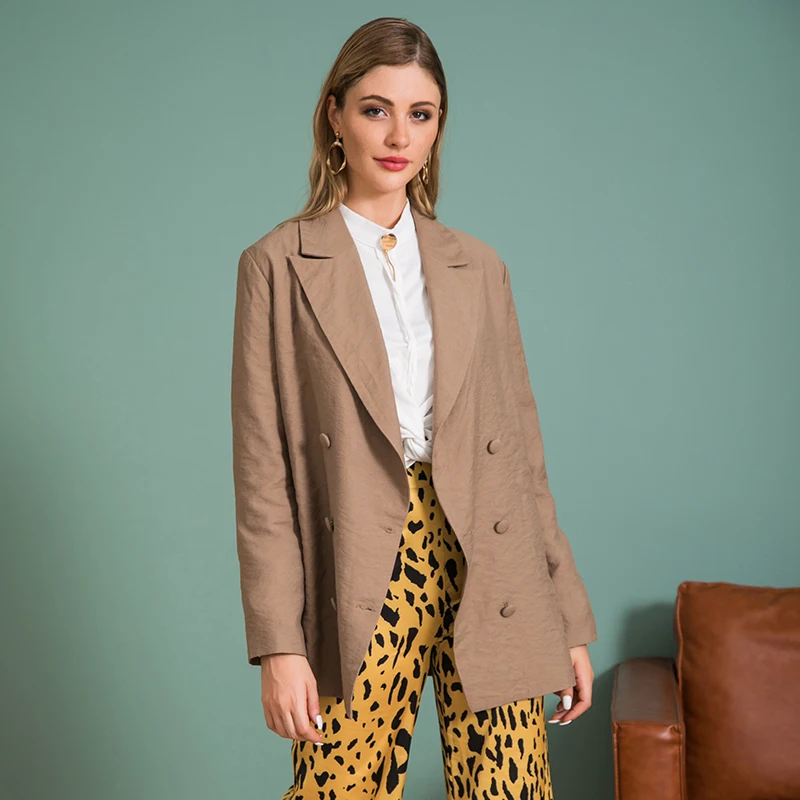 

Oem Women Office Ladies Double Breasted Fashion Blazers