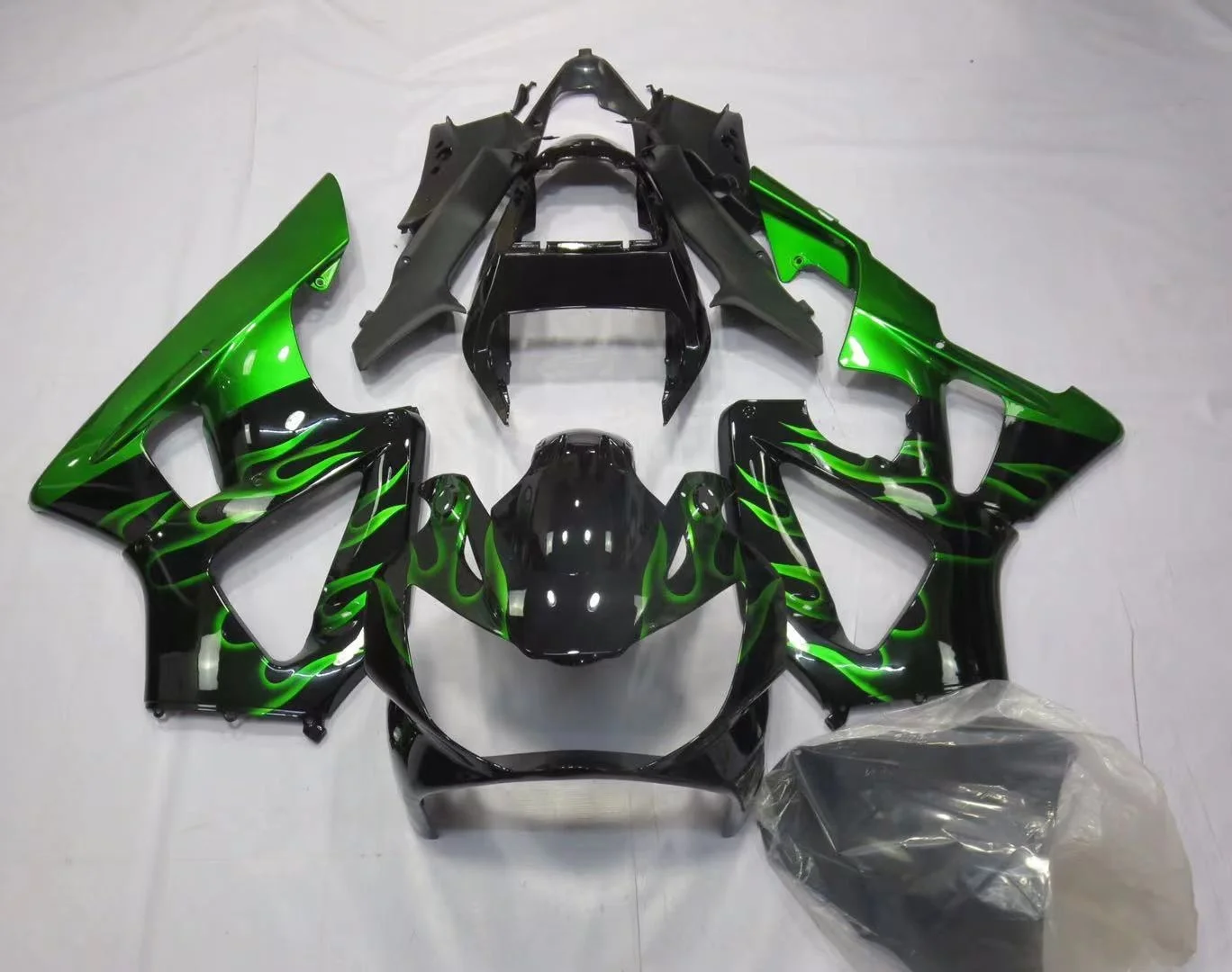 

2021 WHSC wholesale Motorcycle BodyWork Fairing Kit For HONDA CBR929 2000-2001 red green, Pictures shown