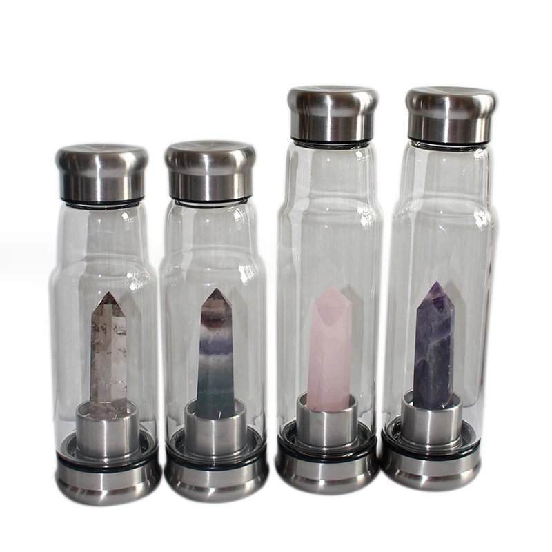 550 & 420ml New design high Quality quartz infused 304 stainless steel water bottle for woman