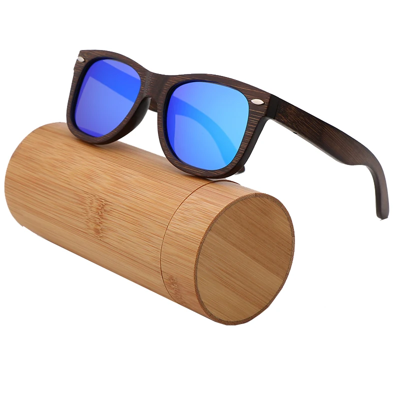 

Hand-Made Sunglasses Bamboo Frame With Round M Nail Retro Design Polarized Shading Mirror