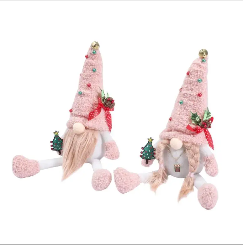 

christmas faceless doll rudolph decorations Christmas Decorative pink doll christmas tree ornaments gift doll