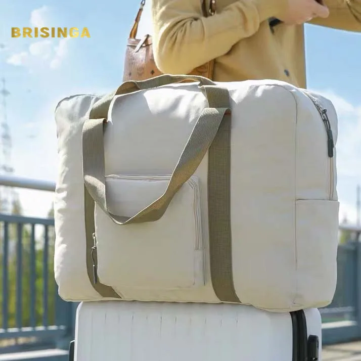 

Good quality sport bags for gym custom logo gym bags with cooler compartment, Beige