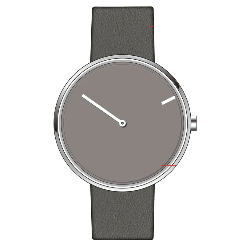 

2021 Unique Design Mens Genuine Leather Minimalist Watch